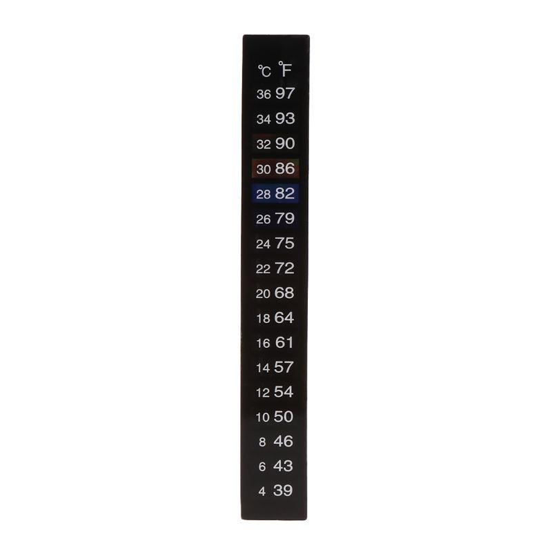 Temperature Strip Thermometer - 10 パック水族館温度計ステッカー魚タンク温度ストリップ粘着ストリップステッカー醸造保管用 Ta Q5WC