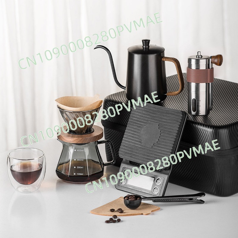 Coffee Equipment Gift Set - 手淹れコーヒーセット アウトドアキャンプコーヒー器具 フルセット ポータブルトラベルスーツケース ギフトボックス