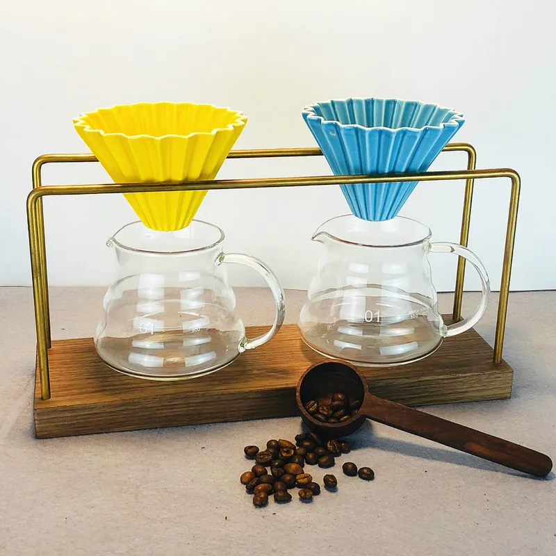 Coffee Equipment Holder - 業務用真鍮製コーヒーフィルターホルダー マルチグループドリップスタンド 手作りロングハンドルカップサポート カフェバー設備用