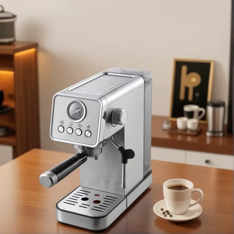 Pressure Gauge Espresso - プロ仕様の家庭用機械式エスプレッソマシン 20バール セミオートマチックコーヒーメーカー ラテ用可視圧力計付き