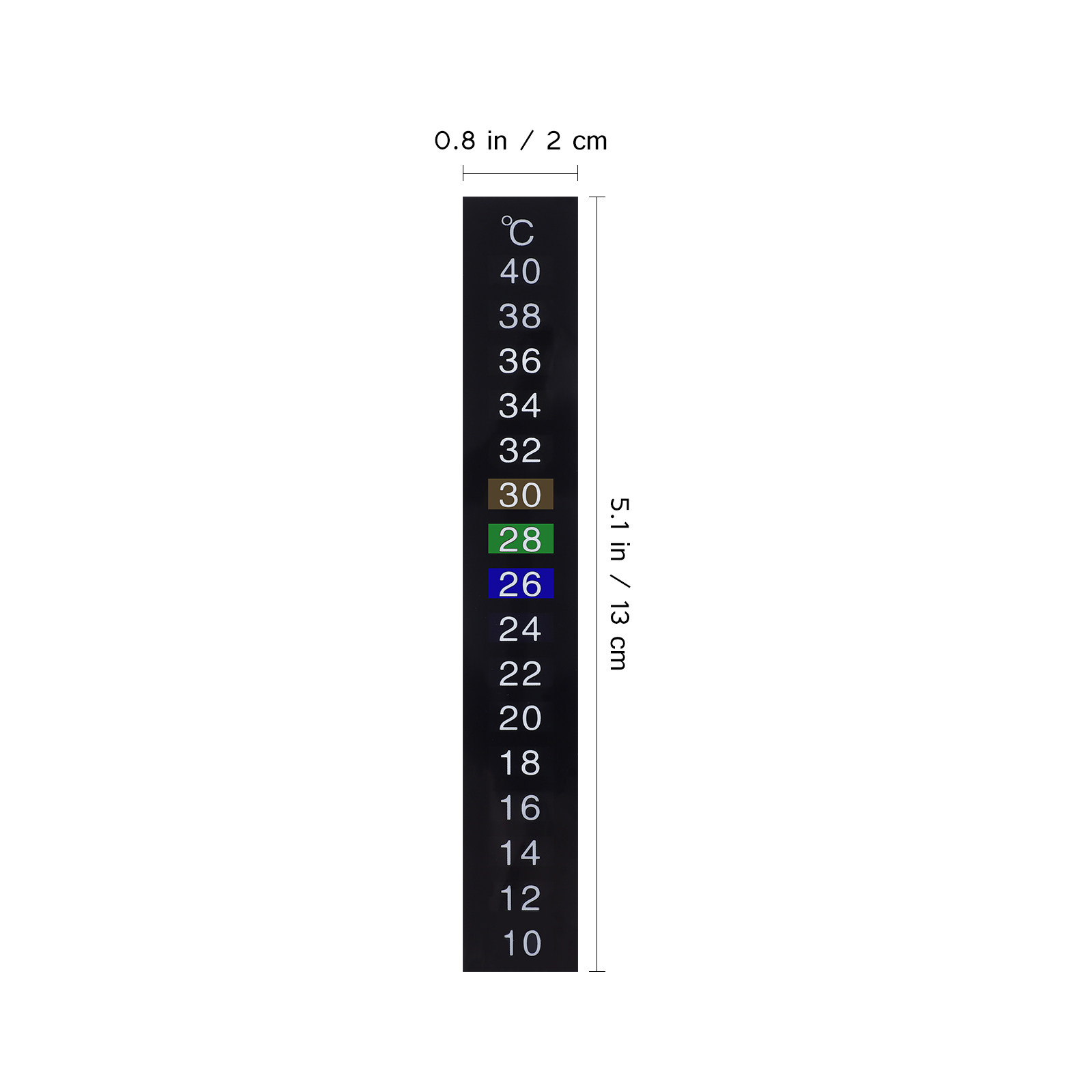 温度計用温度測定ストリップ 10個入り 18～34℃ °   - Temperature Strip Thermometer のレビューと価格