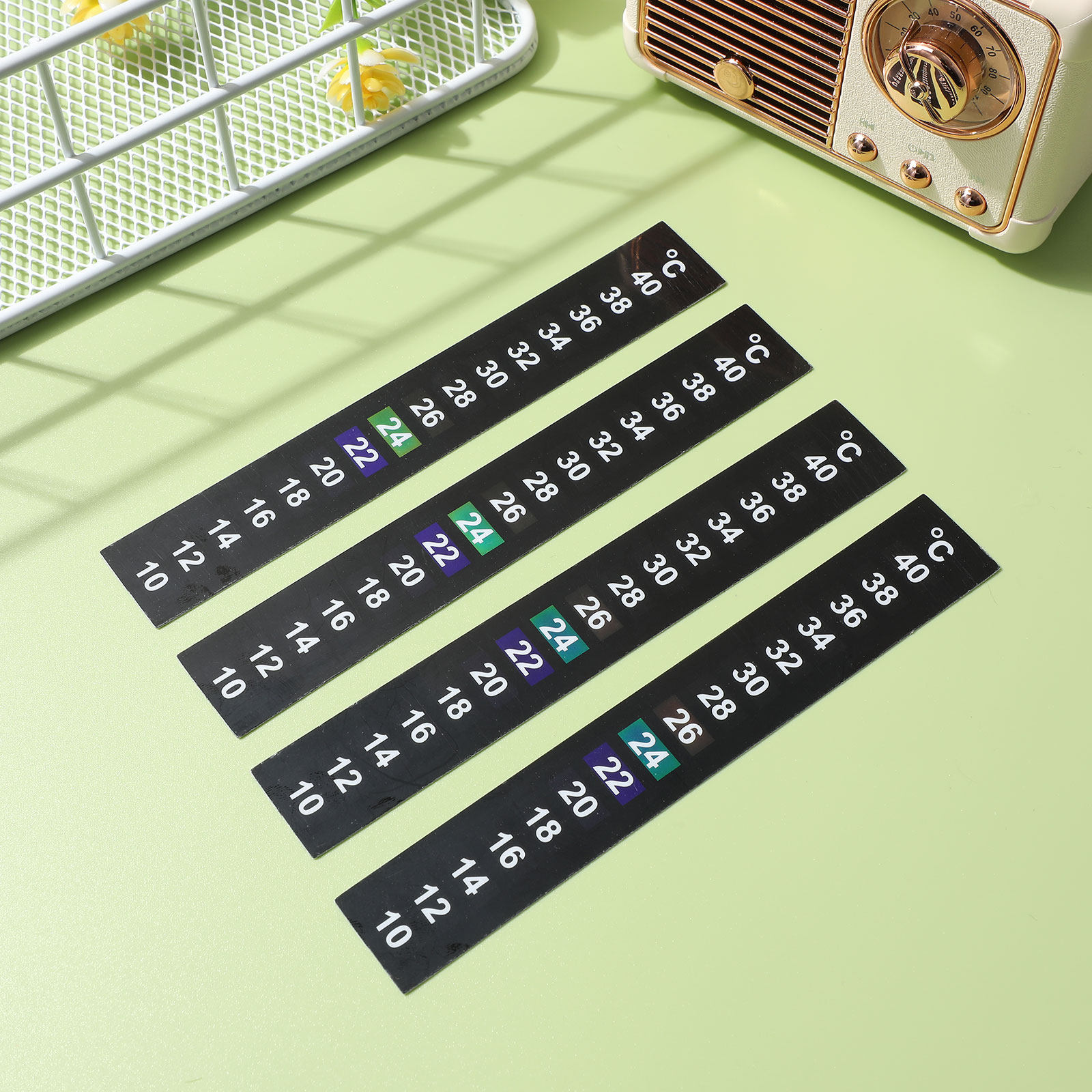 温度計用温度測定ストリップ 10個入り 18～34℃ °   - Temperature Strip Thermometer のレビューと価格