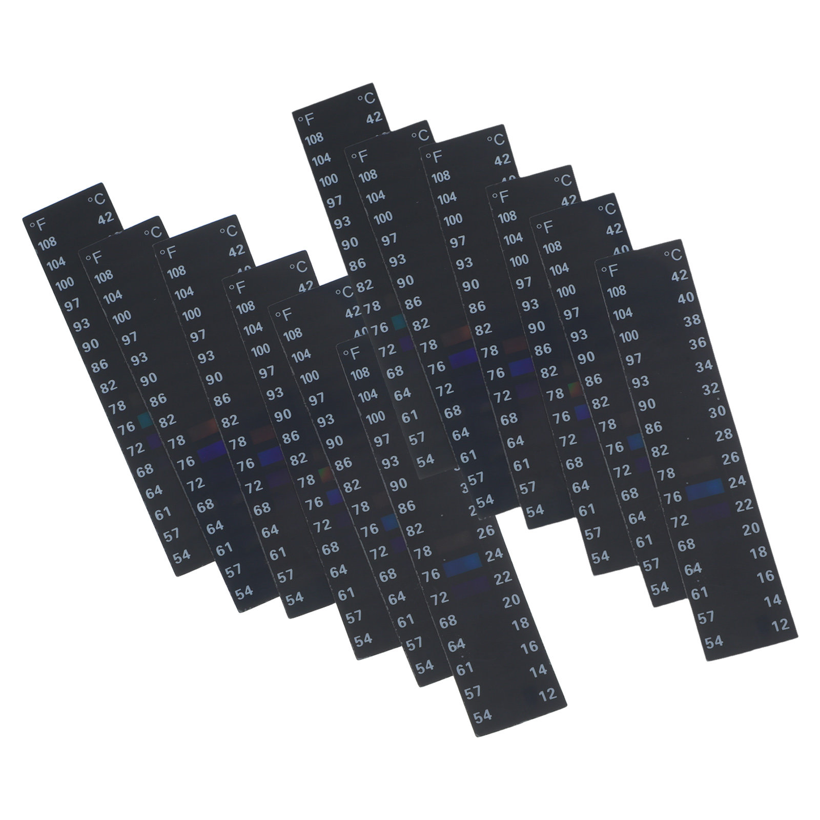 10枚入り醸造用液晶温度計シール、発酵瓶や水槽の温度計用粘着 - Temperature Strip Thermometer のレビューと価格