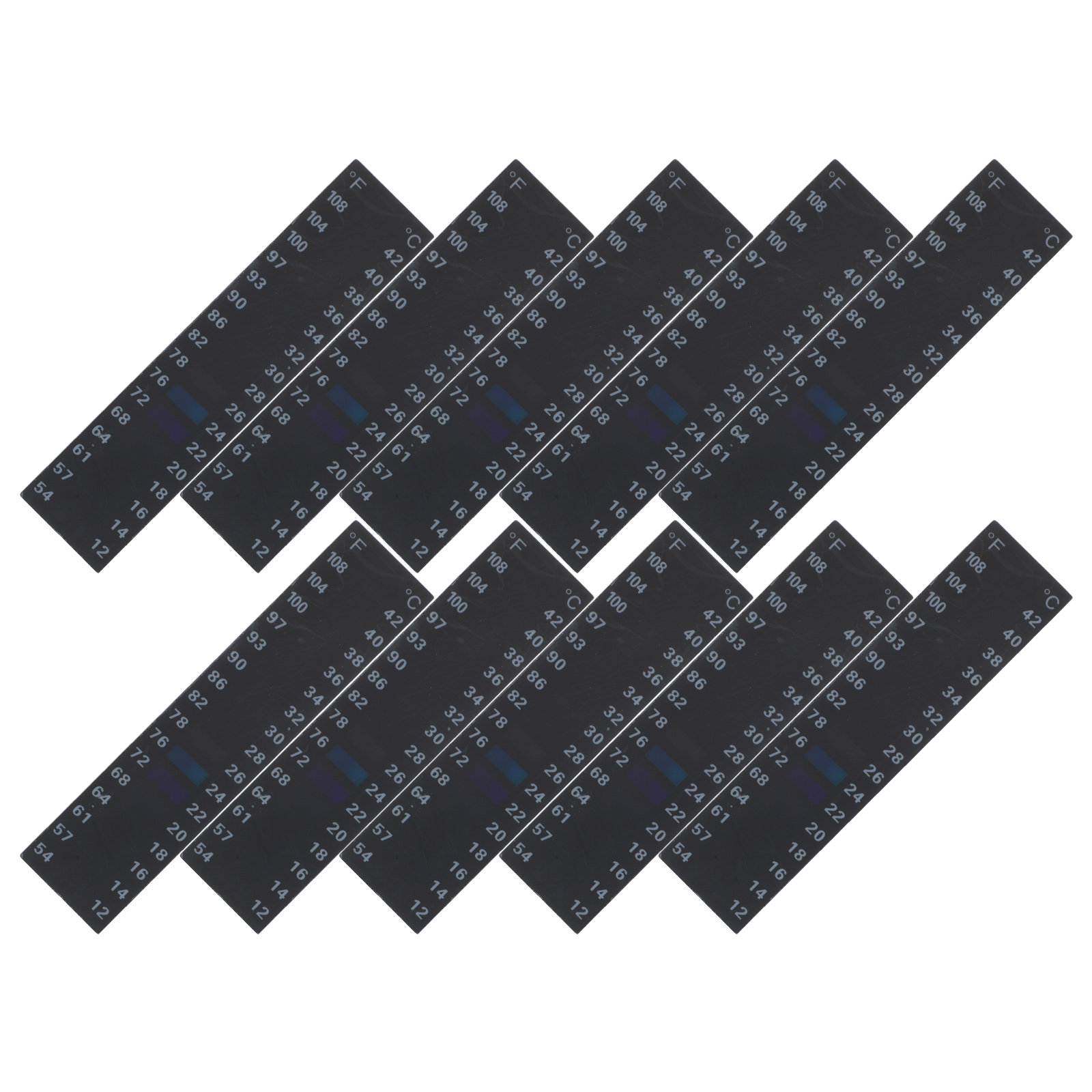 10枚入り醸造用液晶温度計シール、発酵瓶や水槽の温度計用粘着 - Temperature Strip Thermometer のレビューと価格