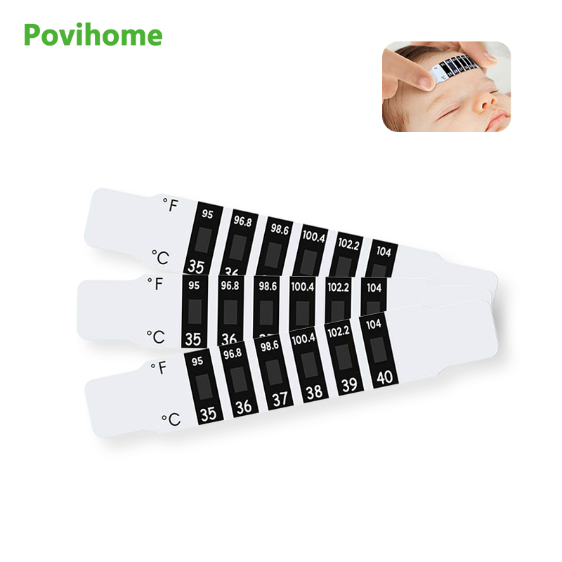 5 個子供額温度測定ステッカー変色ストリップ表示変色温度計ヘ - Temperature Strip Thermometer のレビューと価格