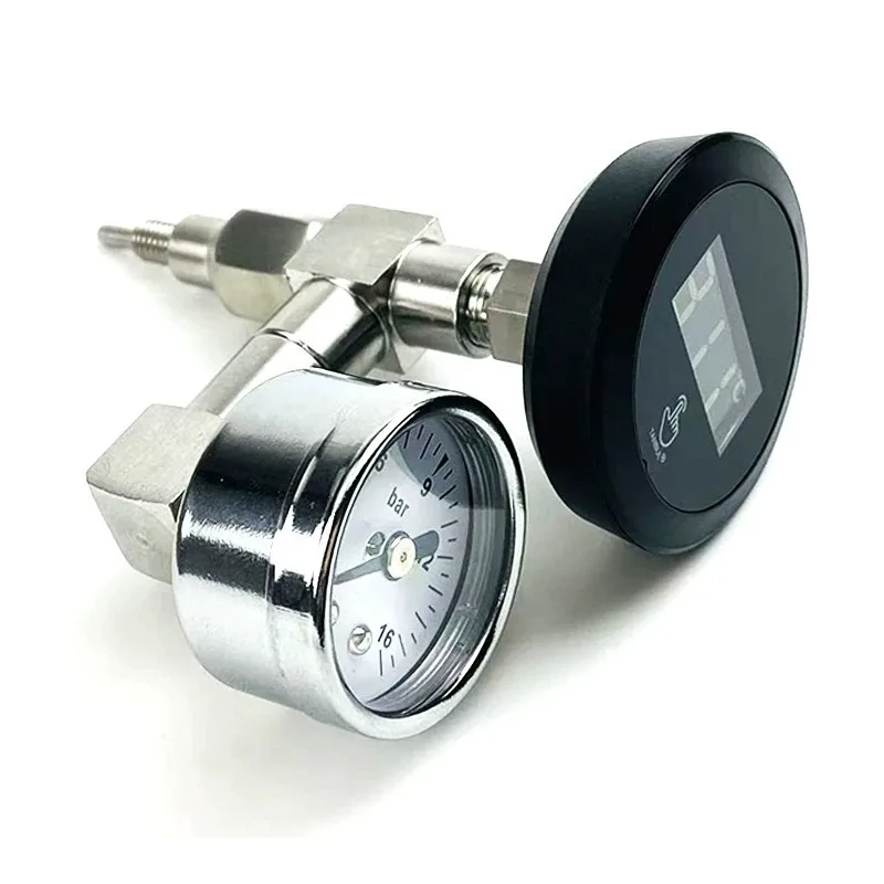 E61グループヘッド用圧力・温度計、デュアル表示機能付き、半 - Pressure Gauge Espresso のレビューと価格