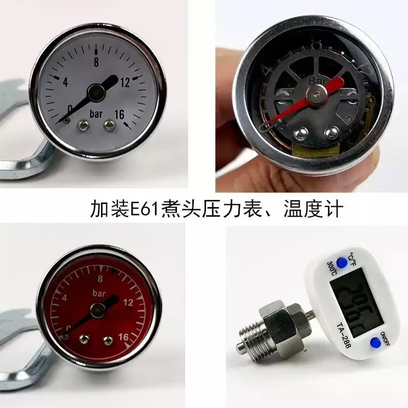 E61グループヘッド用圧力・温度計、デュアル表示機能付き、半 - Pressure Gauge Espresso のレビューと価格