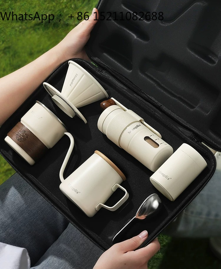 LLY 手淹れコーヒーポットセット アウトドアキャンプ用コー - Coffee Equipment Gift Set のレビューと価格