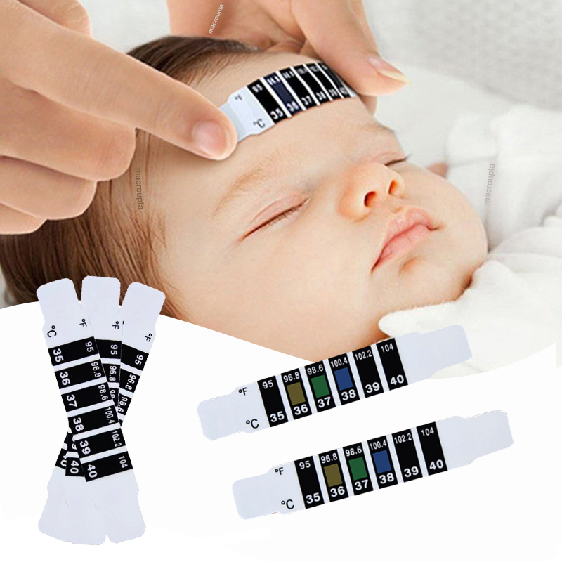 10 個額ヘッドストリップ温度計水ミルク温度計発熱ボディベビ - Temperature Strip Thermometer のレビューと価格