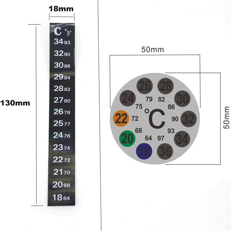 水族館の水槽ストリップ貼り付け変色温度計ステッカー粘着デュア - Temperature Strip Thermometer のレビューと価格