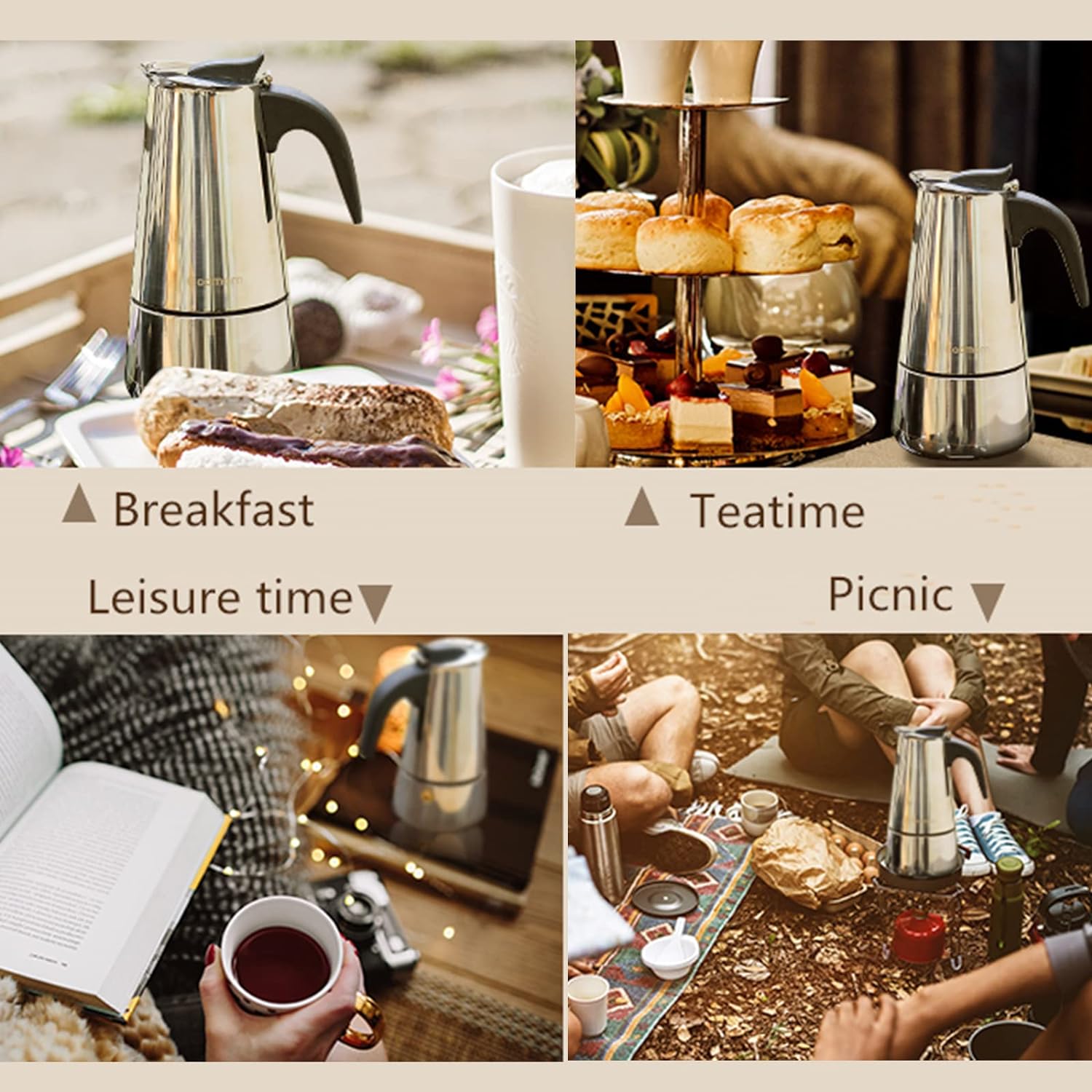 4/6/9カップモカポットカフェマシンエスプレッソカップコー - Coffee Equipment Brands のレビューと価格