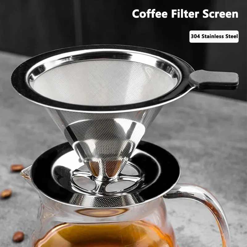 ポータブルコーヒーフィルター ステンレス製 簡単洗浄 再利用 - Coffee Equipment Holder のレビューと価格