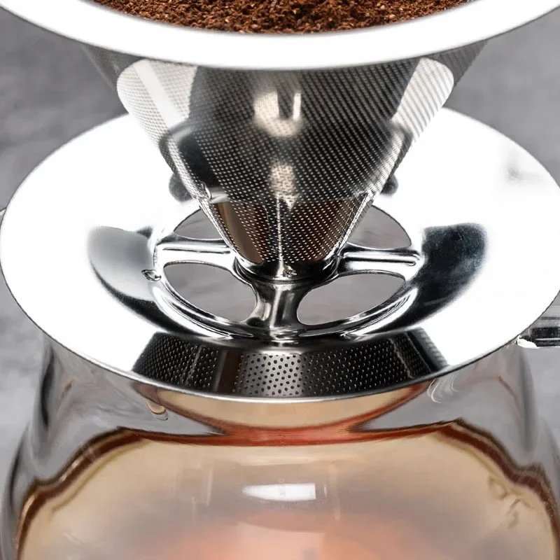 ポータブルコーヒーフィルター ステンレス製 簡単洗浄 再利用 - Coffee Equipment Holder のレビューと価格