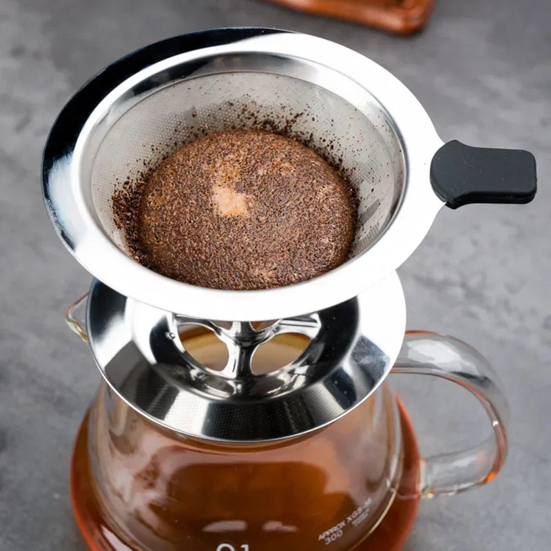 ポータブルコーヒーフィルター ステンレス製 簡単洗浄 再利用 - Coffee Equipment Holder のレビューと価格