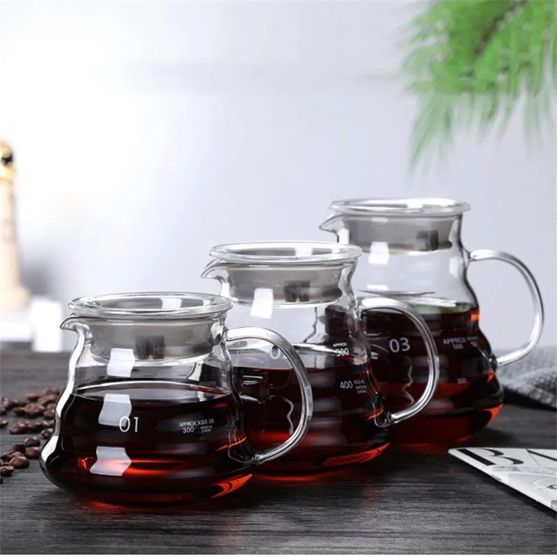 蓋付きの手作りコーヒーカラフ,透明なガラスのやかん,共有ポッ - Coffee Equipment Brands のレビューと価格