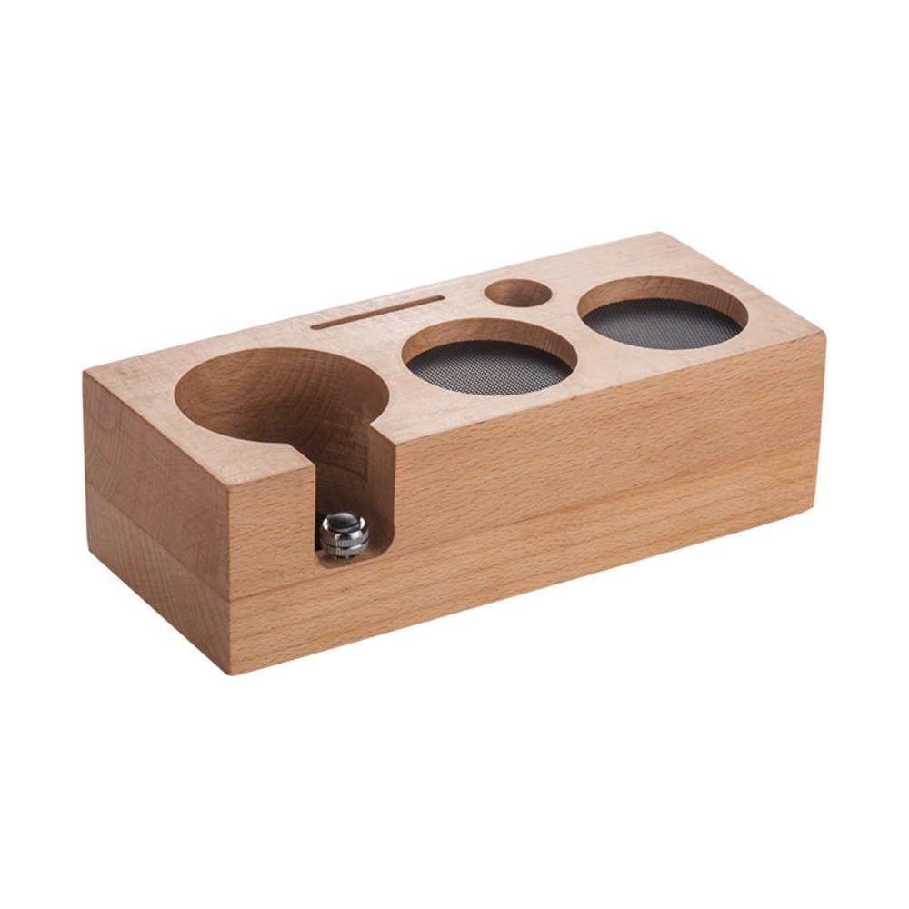 3 in 1木製コーヒータンパーステーション滑り止め調整可能 - Coffee Equipment Holder のレビューと価格