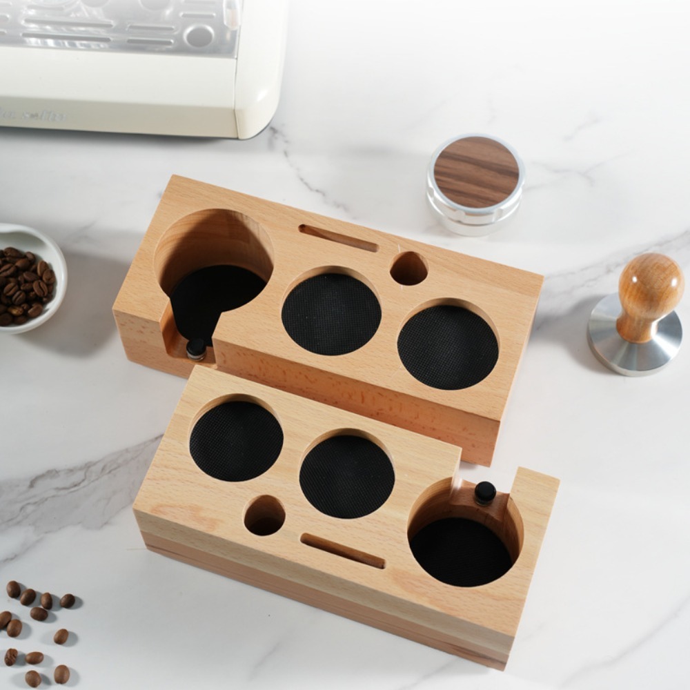3 in 1木製コーヒータンパーステーション滑り止め調整可能 - Coffee Equipment Holder のレビューと価格