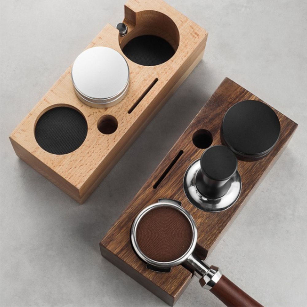3 in 1木製コーヒータンパーステーション滑り止め調整可能 - Coffee Equipment Holder のレビューと価格