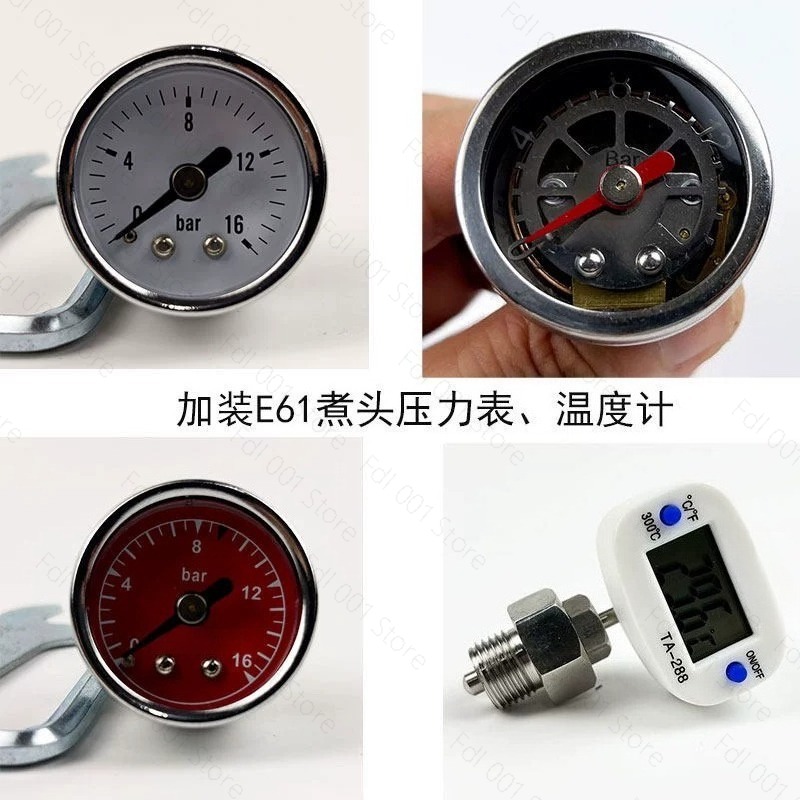 E61 エスプレッソマシンアップグレードキット、圧力計と温度 - Pressure Gauge Espresso のレビューと価格