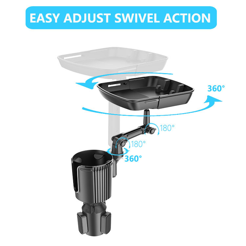 2in1車用カップホルダー、360度回転式ダイニングトレイ、 - Coffee Equipment Holder のレビューと価格