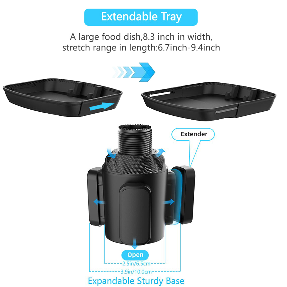 2in1車用カップホルダー、360度回転式ダイニングトレイ、 - Coffee Equipment Holder のレビューと価格